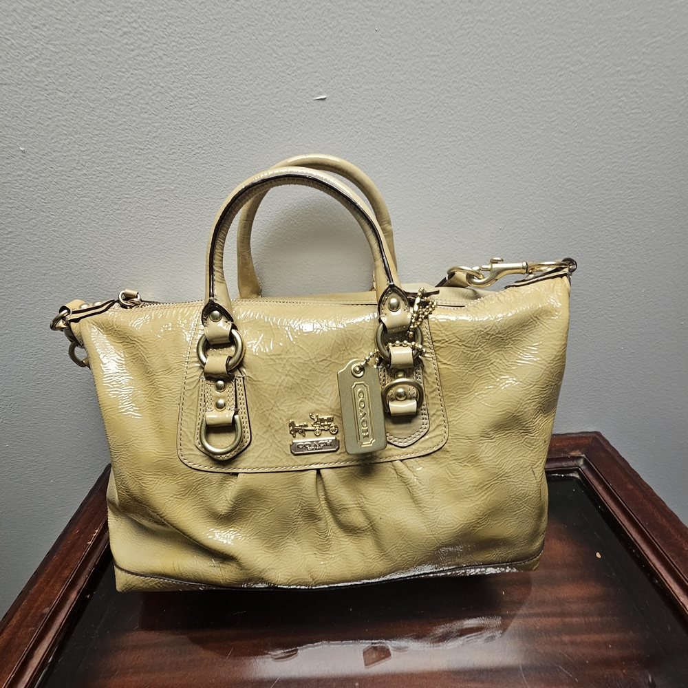 Coach Beige Leather Satchel